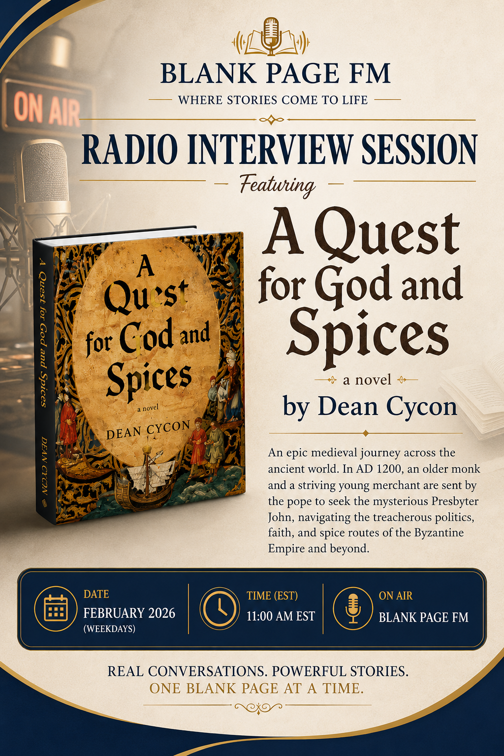 Dean Cycon radio interview session banner