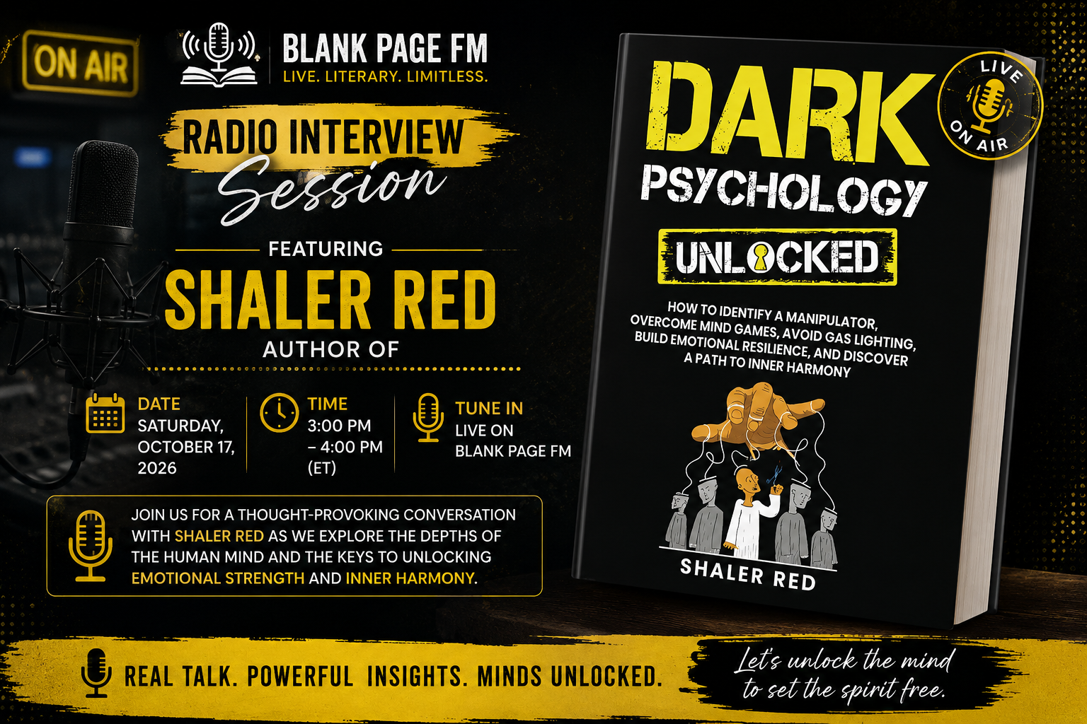 Shaler Red radio interview session banner